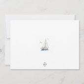 編集可能な帆船の写真を使った誕生日パーティーの招待状 招待状 (裏面)