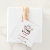 編集可能な帆船の四角形のお気に入り/ありがとうラベル フェイバータグ (インサイチュ)