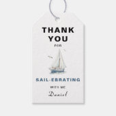 編集可能な帆船航海のメッセージカード ギフトタグ (正面)