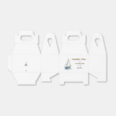 編集可能な帆船誕生日ゲーブルボックス – 青 フェイバーボックス (折り畳みなし)