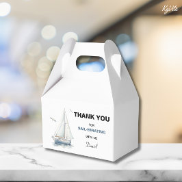 編集可能な帆船誕生日切り妻ボックス/好意ボックス フェイバーボックス