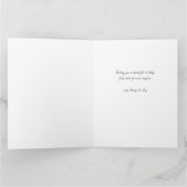 編集可能な年齢と挨拶 |写真3枚誕生日 カード (内部)