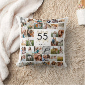 編集可能な年齢シックな誕生日数々の写真スクリプトギフト クッション (ブランケット)