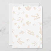 編集可能な年齢 T-Rex 緑の恐竜の誕生日 招待状 (裏面)