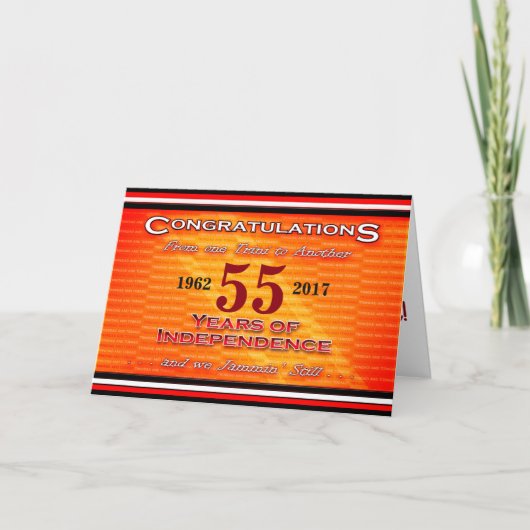 (編集可能な年)ハッピーバースデーT&T独立性 カード (正面)