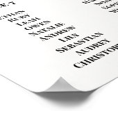 編集可能な座席表 ポスター (角)