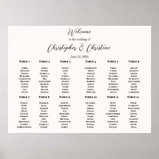 編集可能な座席表 ポスター (正面)