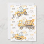 編集可能な建設招待状、トラック招待状 招待状 (裏面)