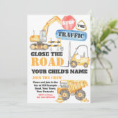 編集可能な建設招待状、トラック招待 招待状 (スタンド正面)