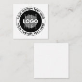 編集可能な循環文字および交換可能なロゴ | B&W エンクロージャーカード (正面/裏面)