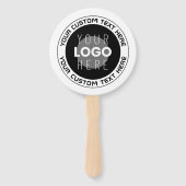 編集可能な循環文字および交換可能なロゴ | B&W ハンドファン (正面)