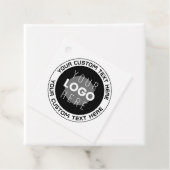 編集可能な循環文字および交換可能なロゴ | B&W フェイバータグ (インサイチュ)