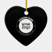 編集可能な循環文字とアップロードされたロゴテンプレート セラミックオーナメント (正面)