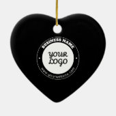 編集可能な循環文字とアップロードされたロゴテンプレート セラミックオーナメント (裏面)