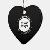 編集可能な循環文字とアップロードされたロゴテンプレート セラミックオーナメント (左)