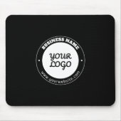 編集可能な循環文字とアップロードされたロゴテンプレート マウスパッド (正面)