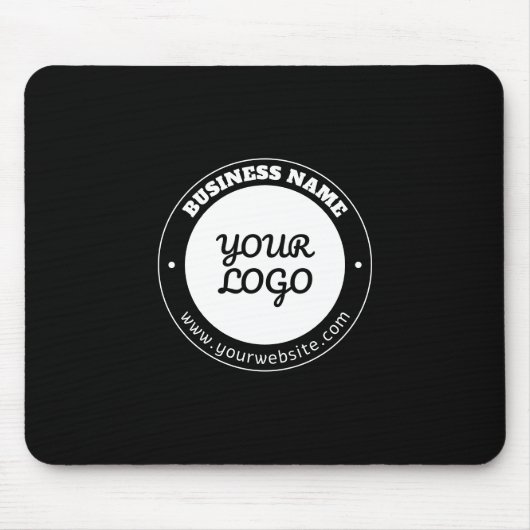 編集可能な循環文字とアップロードされたロゴテンプレート マウスパッド (正面)