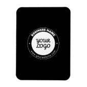 編集可能な循環文字とアップロードされたロゴテンプレート マグネット (縦)