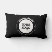 編集可能な循環文字とアップロードされたロゴテンプレート ランバークッション (裏面)