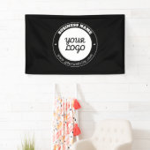 編集可能な循環文字とアップロードされたロゴテンプレート 横断幕 (インサイチュ)