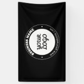 編集可能な循環文字とアップロードされたロゴテンプレート 横断幕 (縦)