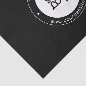 編集可能な循環文字とアップロードされたロゴテンプレート 薄葉紙 (詳細)