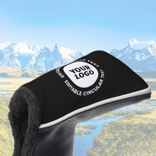 編集可能な循環文字テンプレートとロゴ ゴルフヘッドカバー