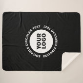 編集可能な循環文字テンプレートとロゴ シェルパブランケット (正面(横))