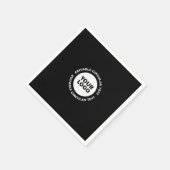 編集可能な循環文字テンプレートとロゴ スタンダードカクテルナプキン (角)