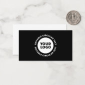 編集可能な循環文字テンプレートとロゴ ノートカード (正面/裏面インサイチュ)