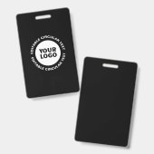 編集可能な循環文字テンプレートとロゴ バッジ (正面＆裏面)