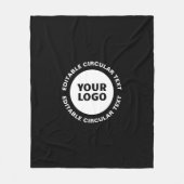 編集可能な循環文字テンプレートとロゴ フリースブランケット (正面)