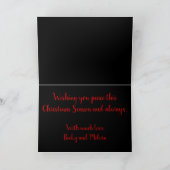 編集可能な忌引きクリスマスキャンドル カード (内部)