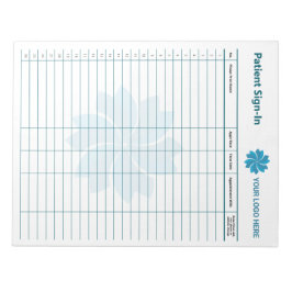 編集可能な患者サインイン ノートパッド