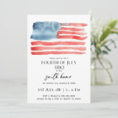 編集可能な愛国的な独立記念日BBQ招待状 招待状 (スタンド正面)