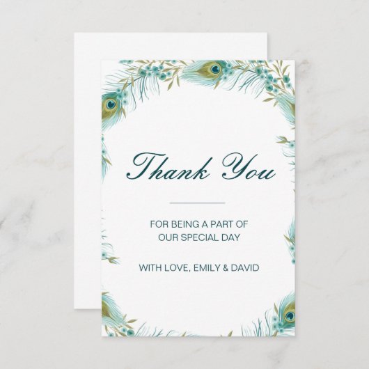 編集可能な感謝カード, オーダーメイド ウェディングカード 出欠カード (正面/裏面)