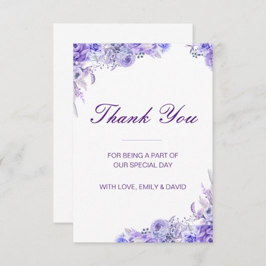 編集可能な感謝カード, オーダーメイド ウェディングカード 出欠カード (正面/裏面)