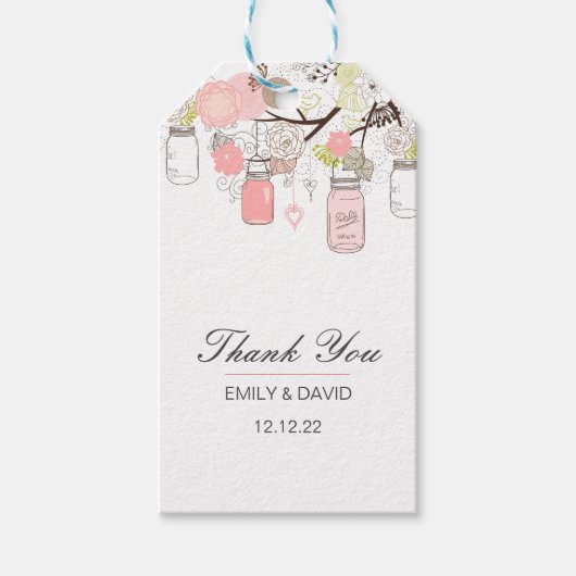 編集可能な感謝ギフトラベル、カスタムメッセージカード ギフトタグ (正面)