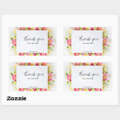 編集可能な感謝ステッカー、ありがとうラベル 長方形シール (シート)