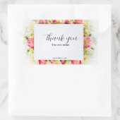 編集可能な感謝ステッカー、ありがとうラベル 長方形シール (バッグ)