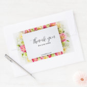 編集可能な感謝ステッカー、ありがとうラベル 長方形シール (封筒)