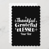 編集可能な感謝祭の引用デザイン シーズンカード (正面/裏面)