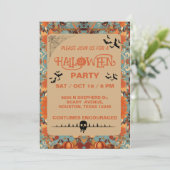 編集可能な成人ハローウィンパーティ招待状 招待状 (スタンド正面)