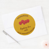 編集可能な手作りラズベリージャム ラウンドシール (封筒)