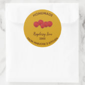 編集可能な手作りラズベリージャム ラウンドシール (バッグ)