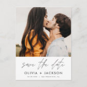 編集可能な手書き白日付写真を保存 ポストカード (正面)