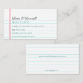 編集可能な折り畳みノートブック紙講師 名刺 (正面/裏面)