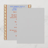 編集可能な招待状 基本 8種類のサイズと紙の種類 招待状 (正面/裏面)