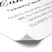 編集可能な推測おむつケーキの赤ちゃんシャワーの数 ポスター (角)