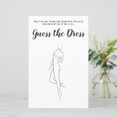 編集可能な推測ドレスブライダルシャワーゲーム (スタンド正面)